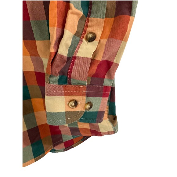 Men's Orvis Antique Oxford Long Sleeve Shirt Multicolor Colorblock Size Medium - Picture 4 of 7